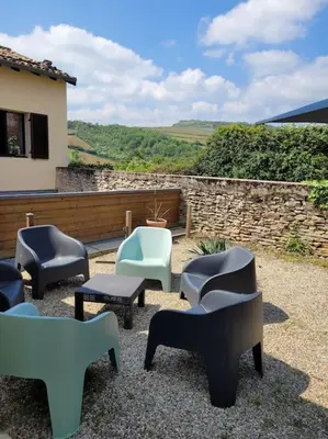 Vue générale sur la montagne ou vue sur la montagne depuis la maison de vacances