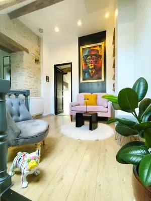 Coin salon dans l'établissement Villa Modéliacus