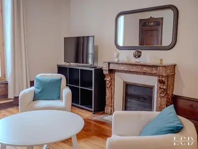 Télévision ou salle de divertissement dans l'établissement Le Berbisey Dijon Centre
