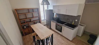Cuisine ou kitchenette dans l'établissement MINSHUKU