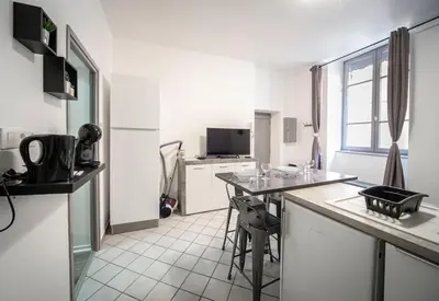 Cuisine ou kitchenette dans l'établissement Appartement cosy Hyper centre