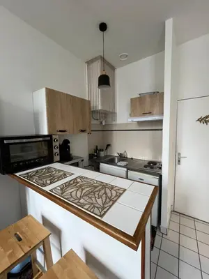Cuisine ou kitchenette dans l'établissement Studio lumineux centre-ville