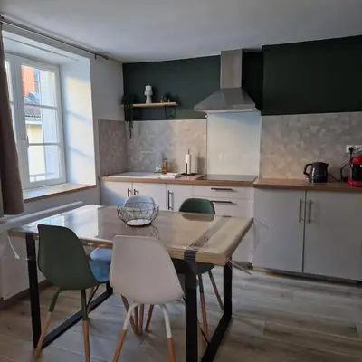 Cuisine ou kitchenette dans l'établissement Studio Rue Carnot Le St Pierre