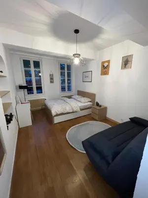 Un ou plusieurs lits dans un hébergement de l'établissement Appartement Dijon le Zola