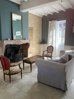 Coin salon dans l'établissement La Chambre du Clos - Meursault
