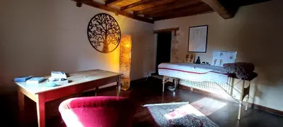 Un ou plusieurs lits dans un hébergement de l'établissement La Baudinière, Chambre 