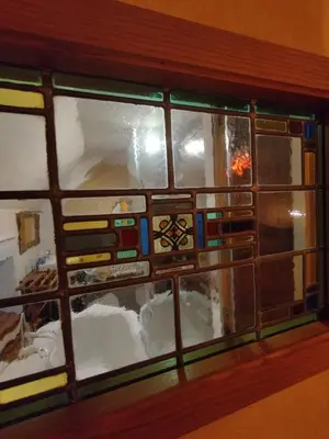 Salle de bains dans l'établissement La Baudinière, Chambre La Dorée