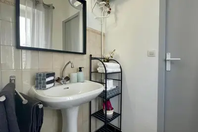 Salle de bains dans l'établissement Cosy au Cœur de Dijon