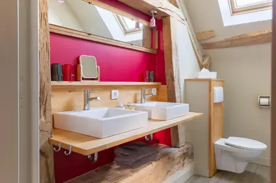 Salle de bains dans l'établissement Le Theureau B&B