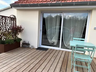 Balcon ou terrasse dans l'établissement Petite maison cosy Chez Georges