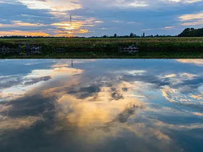 Paysage naturel près de le bateau