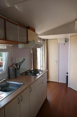 Cuisine ou kitchenette dans l'établissement La lodge de l'étoile du berger
