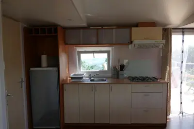Cuisine ou kitchenette dans l'établissement La lodge de l'étoile du berger