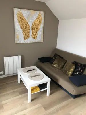 Coin salon dans l'établissement Agréable T2 au centre de Dijon