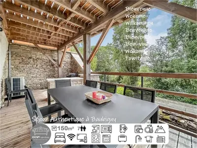 Balcon ou terrasse dans l'établissement Séjour Authentique à Baubigny