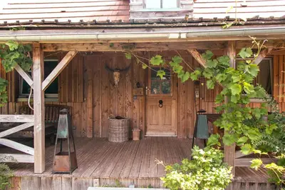 Plan de l'établissement Chalet charmant à Marigny-l'Église avec cheminée
