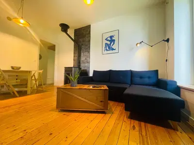Coin salon dans l'établissement gîte des liserons
