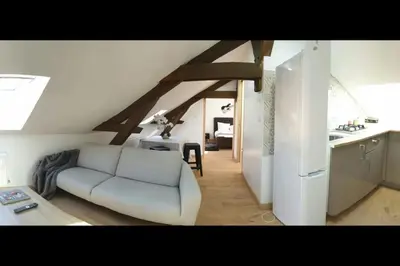 Coin salon dans l'établissement l' immeuble Booking à Chalon sur Saône