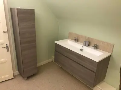 Salle de bains dans l'établissement Logement Montret