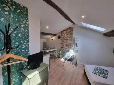 Télévision ou salle de divertissement dans l'établissement Le Studio du Docteur Privey - Free & secure Park Bike -3mn Autoroute
