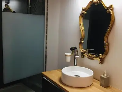 Salle de bains dans l'établissement Au Clos des Ormes