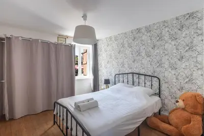 Un ou plusieurs lits dans un hébergement de l'établissement Cabana & Escapade Sud Mâconnaise