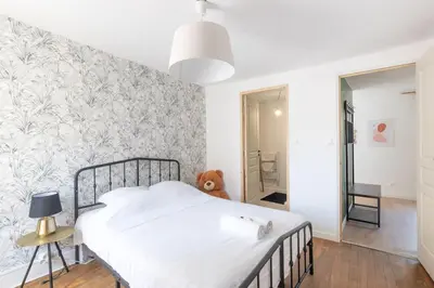 Un ou plusieurs lits dans un hébergement de l'établissement Cabana & Escapade Sud Mâconnaise