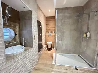 Salle de bains dans l'établissement Domaine Paulette, Maison Blanche