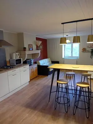 Cuisine ou kitchenette dans l'établissement Petite maison en pierre au calme avec extérieur