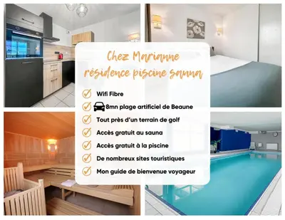Cuisine ou kitchenette dans l'établissement Chez Marianne Résidence Piscine Sauna