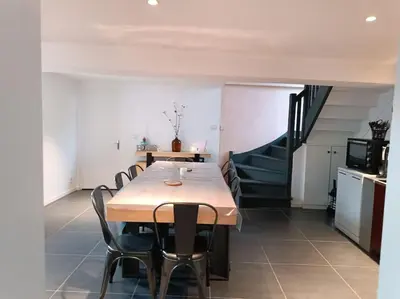 Cuisine ou kitchenette dans l'établissement gîte des marguerites