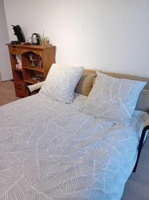 Un ou plusieurs lits dans un hébergement de l'établissement Appartement 2 pièces Le Louveteau