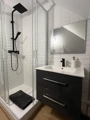 Salle de bains dans l'établissement Le Havre d'Olga - Homillesime