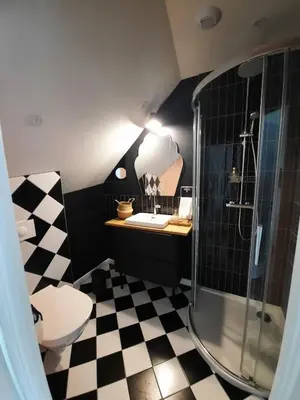 Salle de bains dans l'établissement Maison Rinette