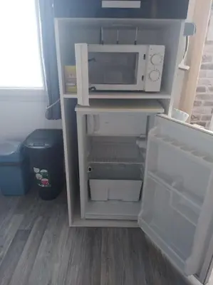 Cuisine ou kitchenette dans l'établissement Gîte la tourterelle