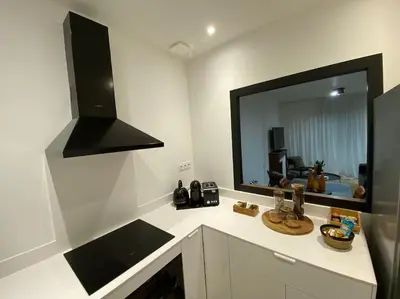 Cuisine ou kitchenette dans l'établissement La parenthèse T2 tout neuf moderne et chaleureux