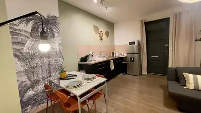 Cuisine ou kitchenette dans l'établissement Les Vignes - T2 cosy, calme, excentré
