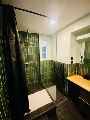 Salle de bains dans l'établissement Charmant 2 pièces, hyper centre Mâcon