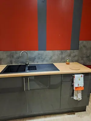 Cuisine ou kitchenette dans l'établissement Les Arcades T1 La Lanterna 9