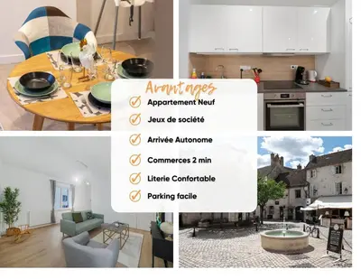 Cuisine ou kitchenette dans l'établissement Eros des Vignes Appartement 60m2