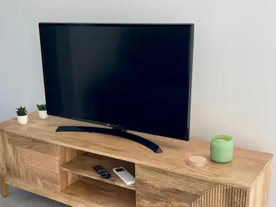 Télévision ou salle de divertissement dans l'établissement Le gîte de la fontaine - le renard