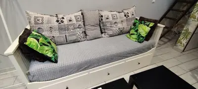 Un ou plusieurs lits dans un hébergement de l'établissement DIJON Super appartement F1 bis climatisé mezzanine