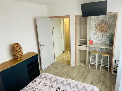 Un ou plusieurs lits dans un hébergement de l'établissement Studio centre-ville République