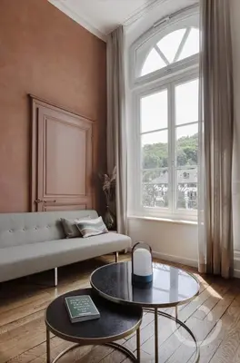 Coin salon dans l'établissement La troussotte, superbe appartement de 110m2 avec terrasse et jardin