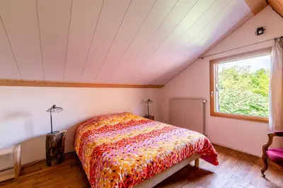 Un ou plusieurs lits dans un hébergement de l'établissement le Shed - gîtes de Banne 70