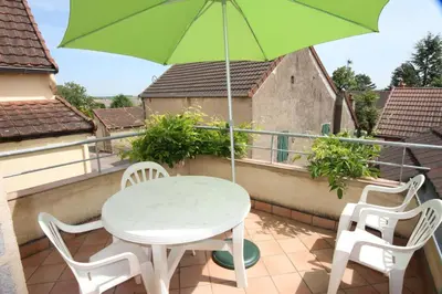 Balcon ou terrasse dans l'établissement Gite La Petite Maison - au coeur des vignes - Mercurey