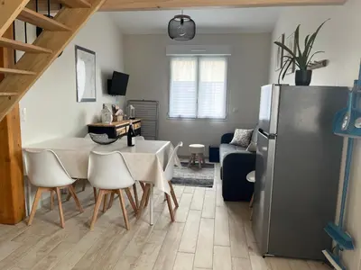 Cuisine ou kitchenette dans l'établissement Gîte Lucanna