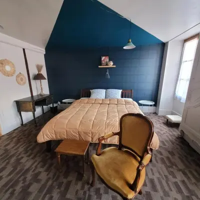 Un ou plusieurs lits dans un hébergement de l'établissement Maison de charme 175m2 - 5 chambres