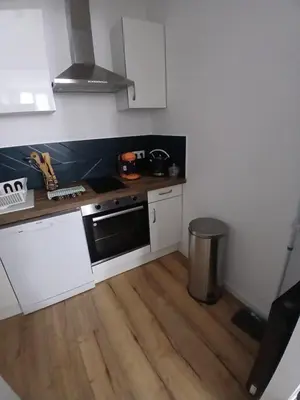 Cuisine ou kitchenette dans l'établissement Comfortable studio pour 2 personnes