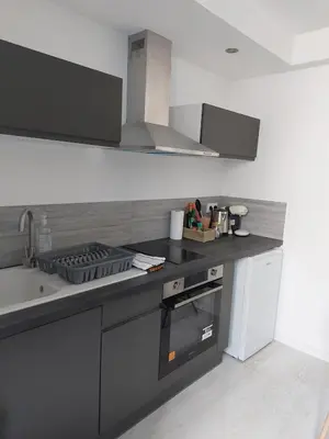Cuisine ou kitchenette dans l'établissement Studio pour deux - WiFi
